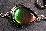 Stunning Ammolite Teardrop Bracelet - Sterling Silver #271784-1